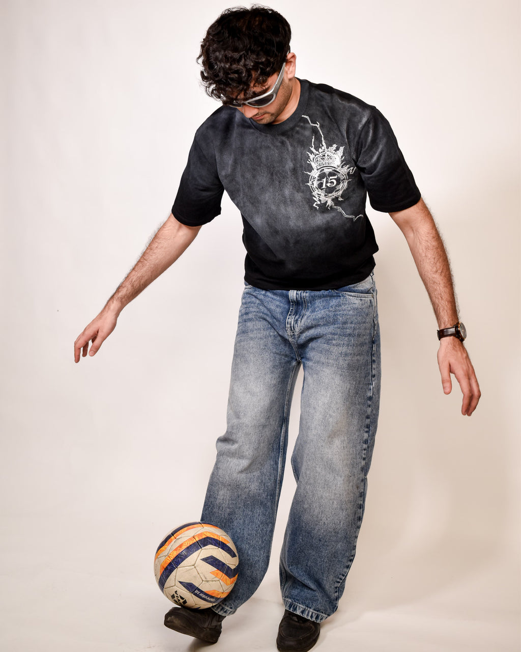 Grey Hala Madrid Crest Tee, image 07