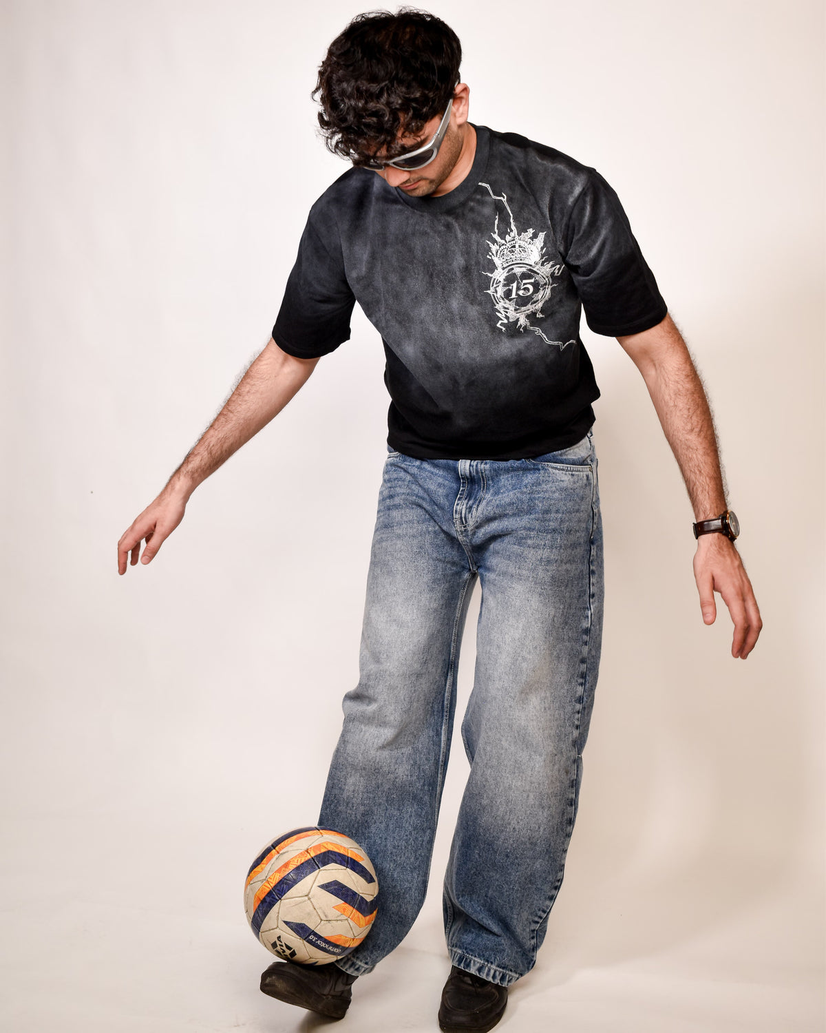 Grey Hala Madrid Crest Tee, image 07