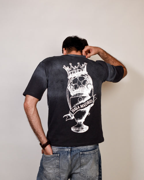 Grey Hala Madrid Crest Tee, image 11