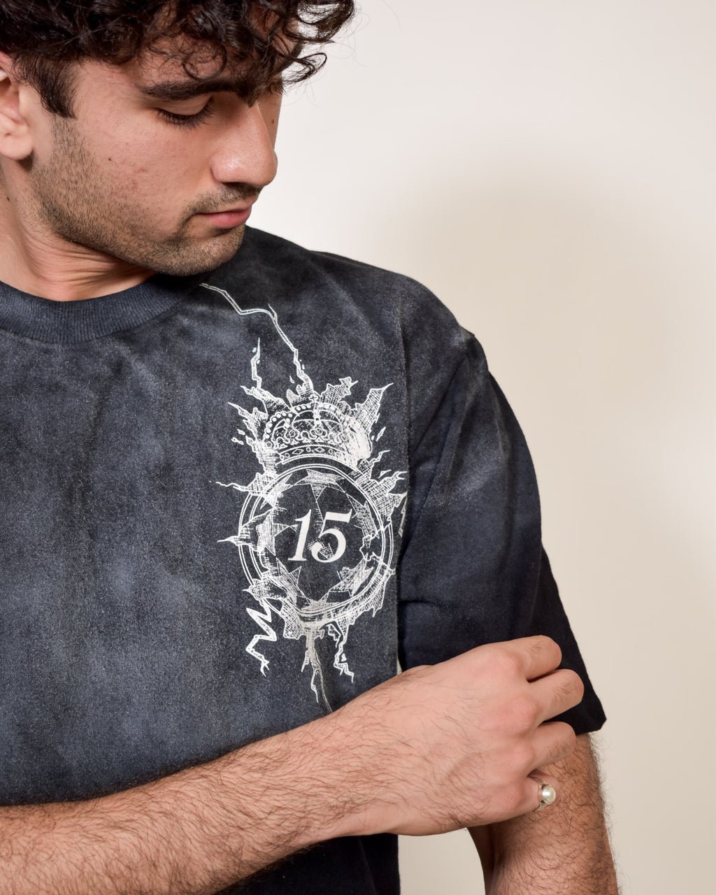 Grey Hala Madrid Crest Tee, image 12